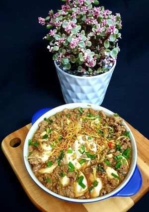 Hình của món Đậu hủ non sốt dầu hào.