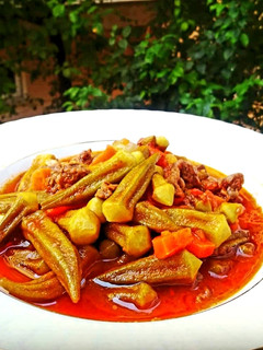 عکسی از دستور خورش بامیه