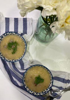 صورة لوصفة شوربة الكفتة بالرز المصري