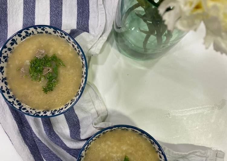 شوربة الكفتة بالرز المصري