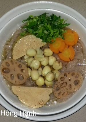 A picture of Vegan Brown Rice Noodle Pho.