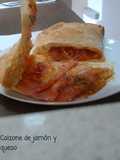 Pizza-Calzone de jamón y queso