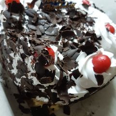 A picture of Black forest cake.
