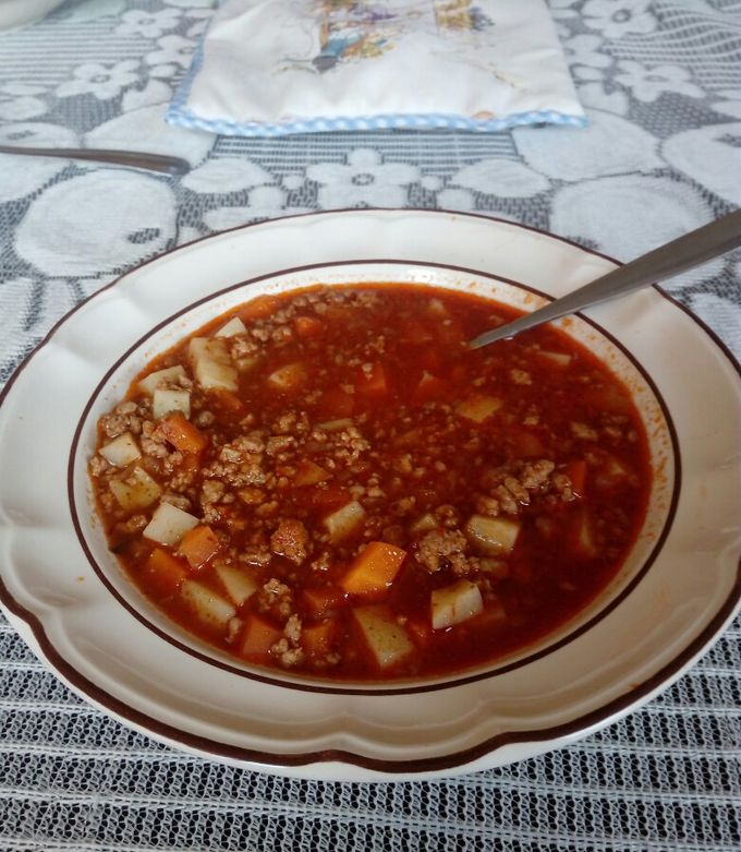 Una foto de Picadillo de res