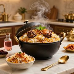 A picture of Lucknowi (Awadhi) Biryani Recipe | Royal Mild Dum Biryani (Home + Professional Style).