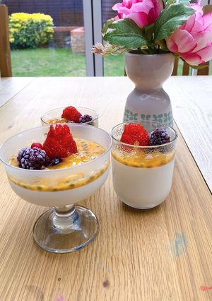 A picture of Fruit panna cotta.
