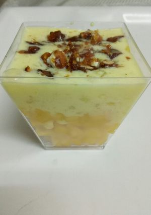 A picture of Caramelized sago mango twist.