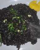 Risotto de arroz negro