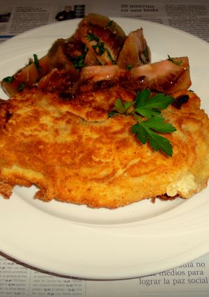 Una foto de Cachopo asturiano de pollo