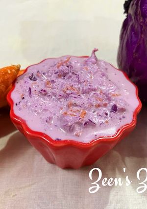 A picture of Purple Cabbage Coleslaw.