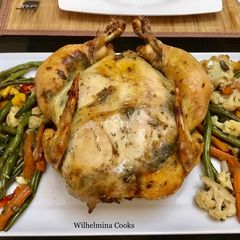 A picture of Roasted Chicken With Vegetables.