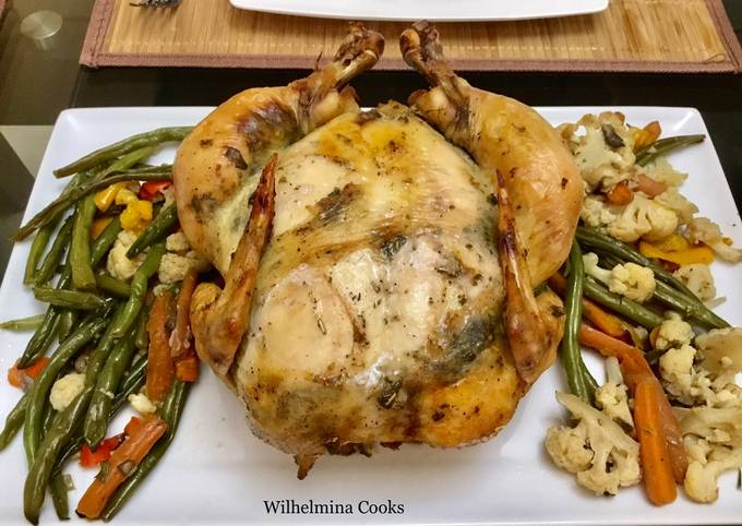 Steps to Make Super Quick Homemade Roasted Chicken With Vegetables