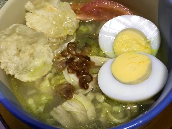 Langkah Gampang Membuat Resep Soto ayam kuah bening kuning, enak, seger yang  Bikin Ketagihan Anti Ribet, Sempurna