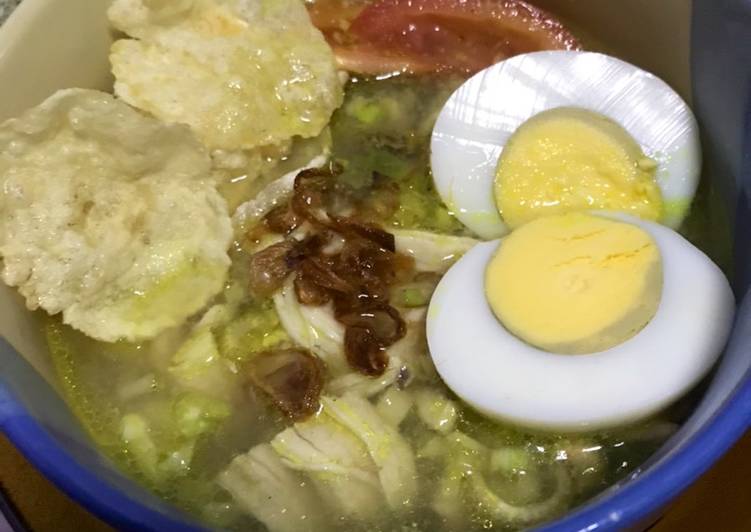 Resep Soto ayam kuah bening kuning, enak, seger Anti Gagal