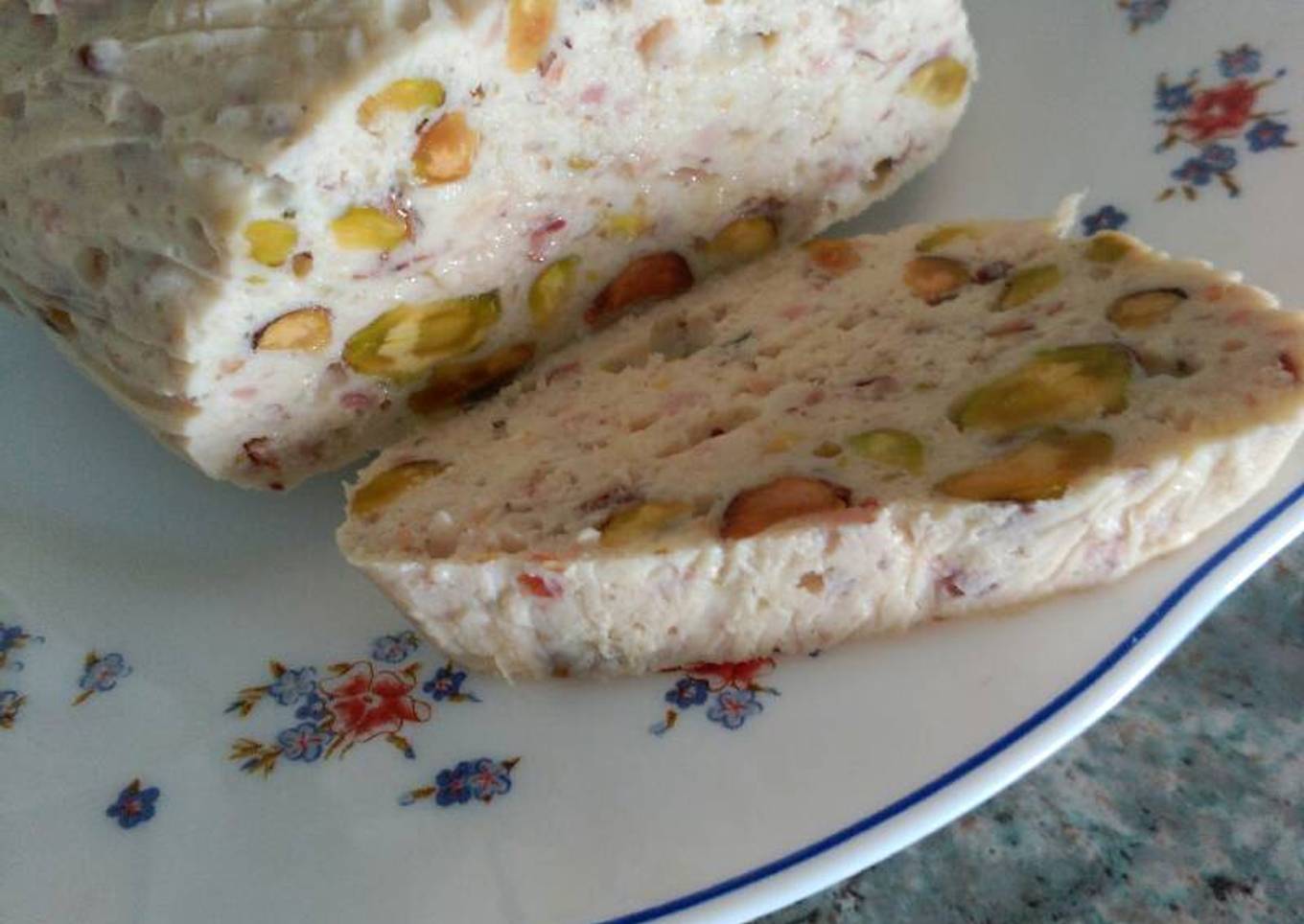 Fiambre de pollo con pistachos,thermomix