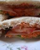Sándwich Saludable de lechuga🥪 zanahoria 🥕 tomate 🍅 y jamón 🥪🍅🥪🥕🥪🍅🥪🥕