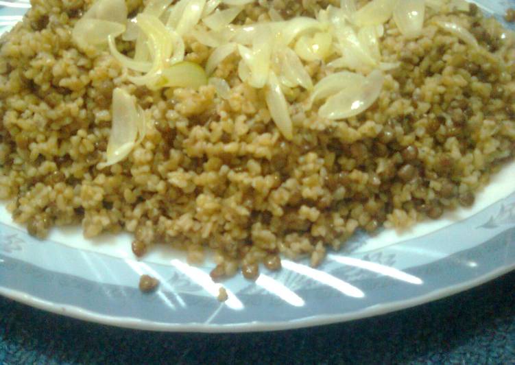 طريقة عمل المجدرة بالبرغل السورية
