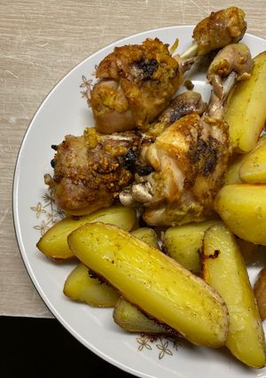 BoFo csirke🍗 héjában sült krumplival recept fotója