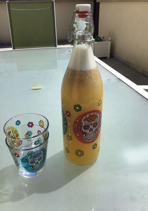 Une photo de Boisson aux fruits /apéritif sans alcool pêche,citron,orange