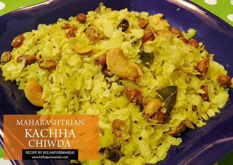 How to Make Favorite Maharashtrian Thin(Kachha) Poha Chiwda Recipe