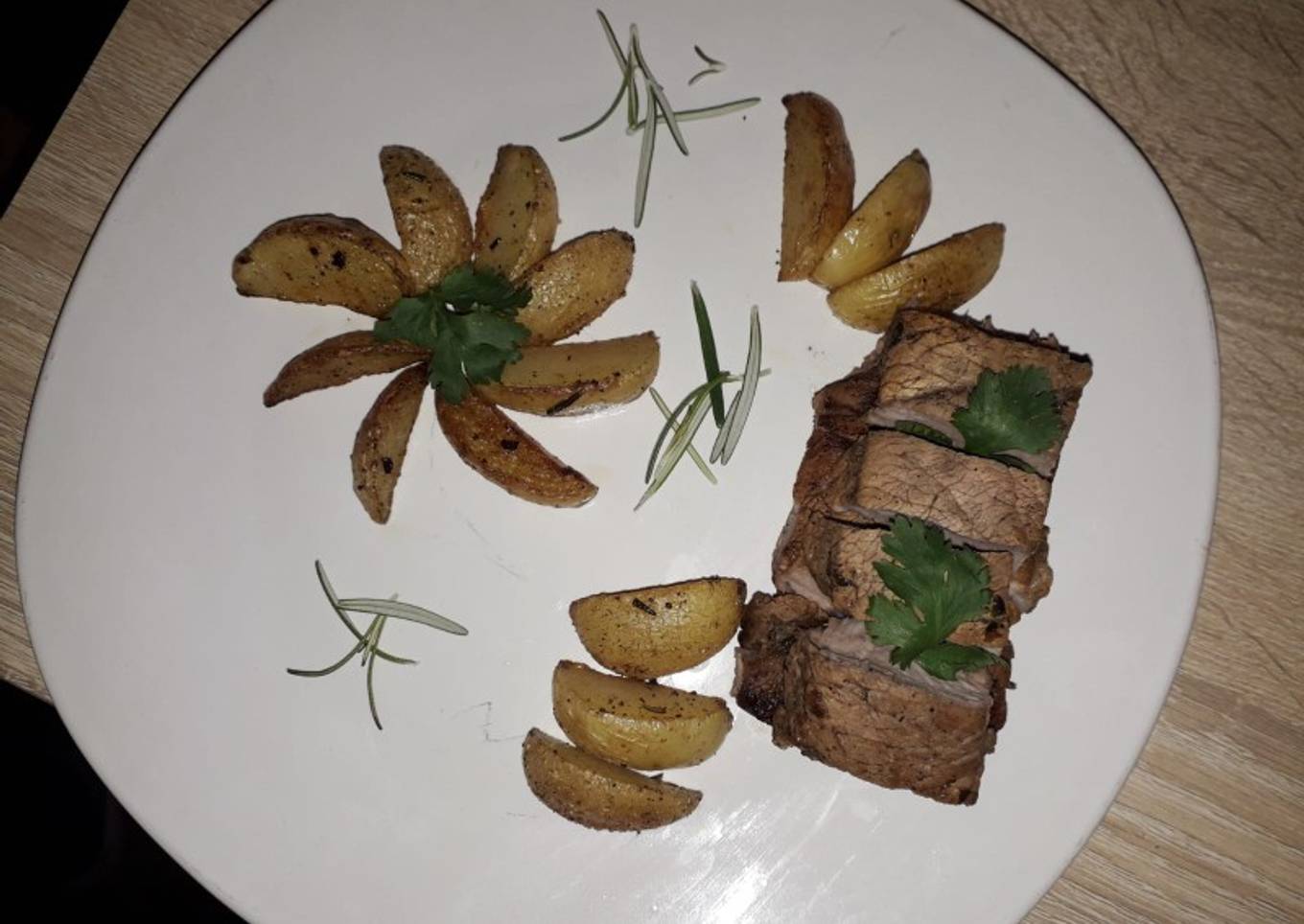 Filete al perejil con papas rústicas 👨‍🍳🥩🥔