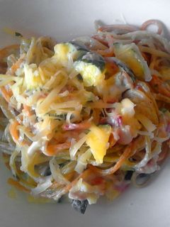 Tejszínes-cukkinis spagetti recept fotója