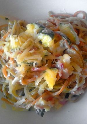 Tejszínes-cukkinis spagetti recept fotója