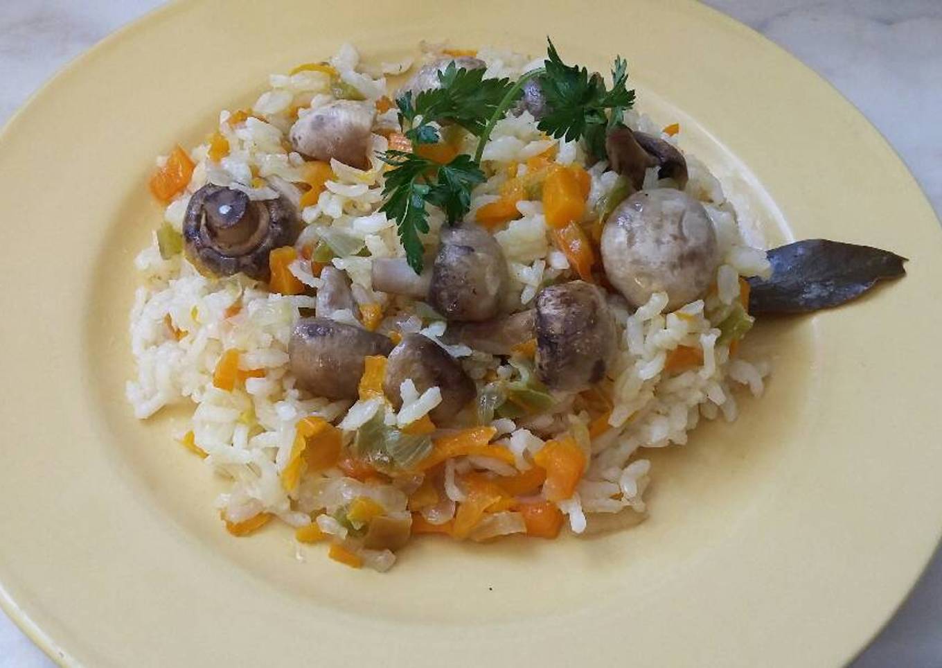 Arroz con champiñones