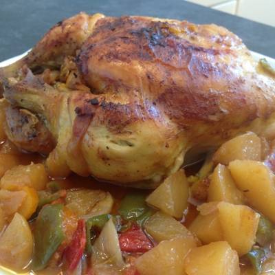 Pollo asado en Cocotte Receta de elfornerdealella- Cookpad