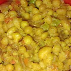 A picture of Boondi ke Sabzi.