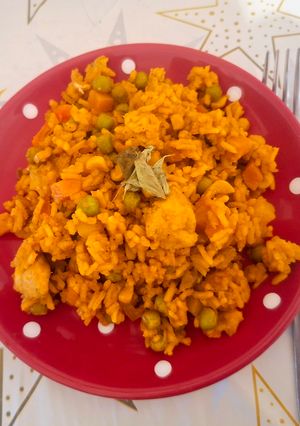 Paradicsomos - zöldséges csirkemellfilé rizzsel /egytàlètel/🍅🐣🌽🥕🧅🫛🍄🟫🍛 recept fotója