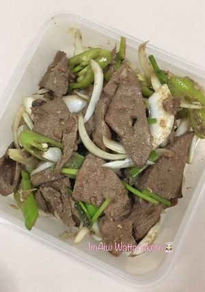 รูปของ “ผัดพริกอ่อนตับหมู”