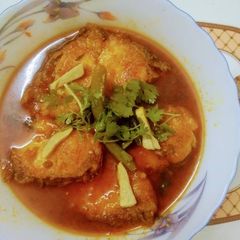 A picture of GINGER  RAHU  FISH  CURRY  RECIPE.
