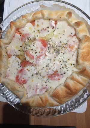 Una foto de Tarta de Tomate y queso
