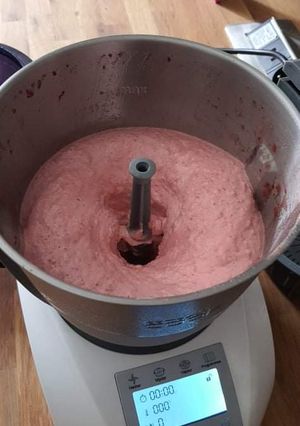 Une photo de Sorbet fraises 🍓 😋