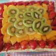 Tarta de frutas y crema