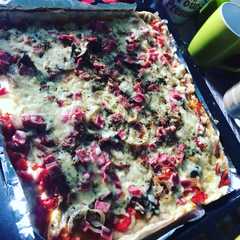 Una foto de Pizza