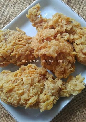 Foto resep Ayam goreng ala kfc (super keriting, lembut & bumbu meresap)
