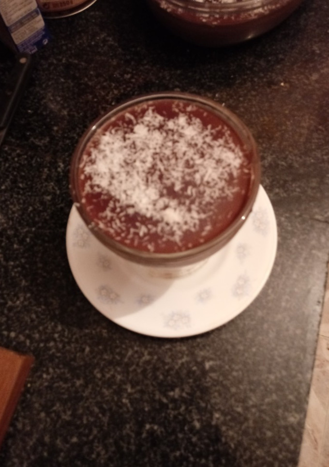 Una foto de Natillas de chocolate sin azúcar apta para diabéticos