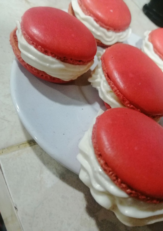 Una foto de Macarrons de queso crema