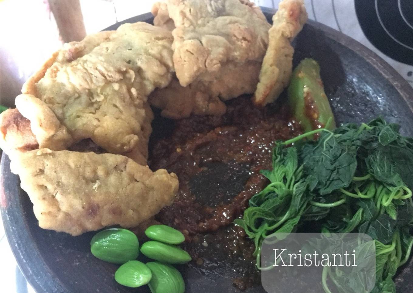 Telur geprek krispy