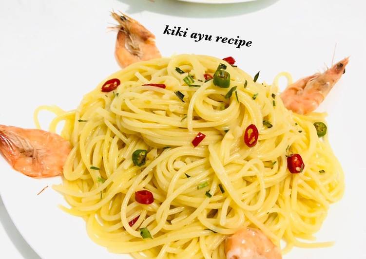 Resep Prawn Aglio Olio Angel Hair Pasta Anti Gagal