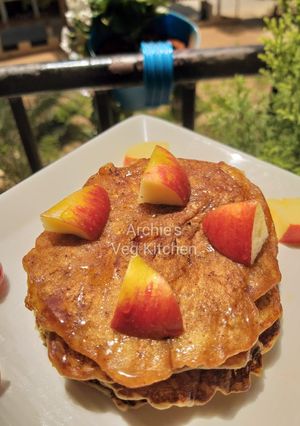 A picture of Apple pan cake.