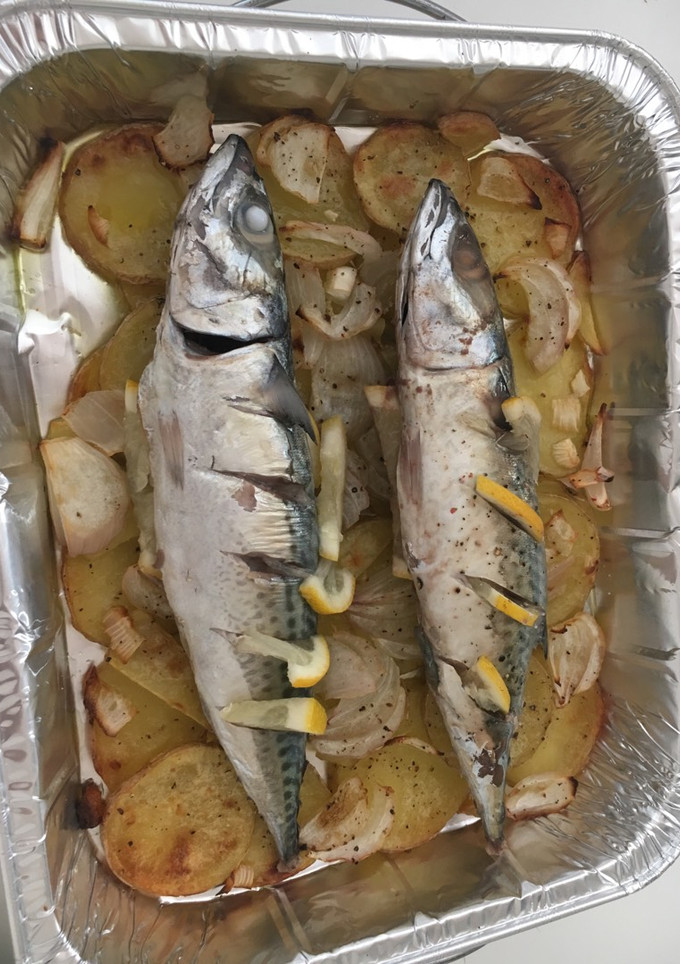 Una foto de Caballa al horno. Receta fácil