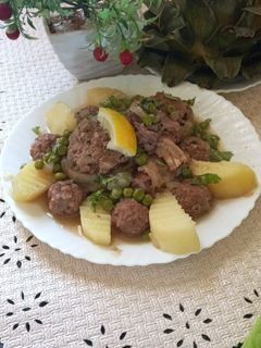 صورة لوصفة دولمة قرنون بالجلبانة والبطاطا