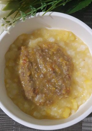 Foto resep Mpasi 9 bulan (nasi jagung with beef gravy)