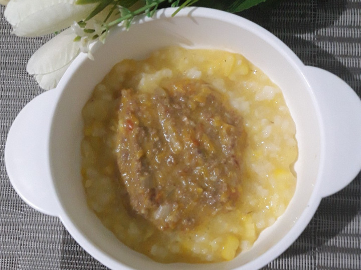 Ini dia! Resep buat Mpasi 9 bulan (nasi jagung with beef gravy) dijamin sedap