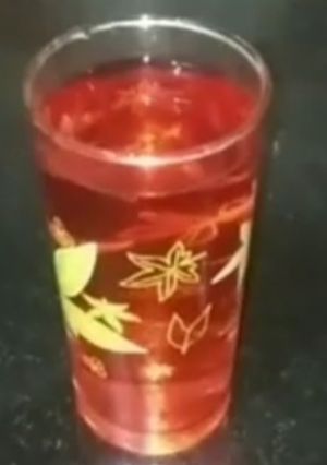 A picture of Roohafza sharbat.