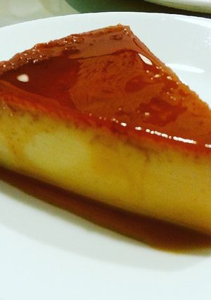 Una foto de Flan napolitano con soya