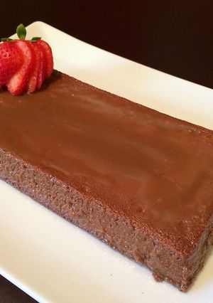 Una foto de Flan de Chocolate con leche sin huevo